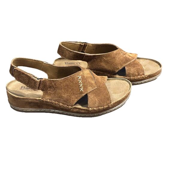 Born Women's Ebba Brown Suede Sandals SZ 8 - Picture 1 of 15